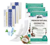 21 Pares Tiras Blanqueadoras Dientes Teeth Whitening Strips Bandas Blanqueadoras de Dientes Blanqueador Dental Tiras Elimina Rápidamente las Manchas de los Dien-tes Cuidado Seguro Delicado