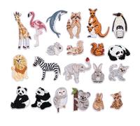 21 Piezas Animal Parches Ropa Termoadhesivos Lindas Pegatinas Bordadas De Animales Parches Bordados Apliques Para Ropa Camiseta Mochila Zapatos Bolsos Vaqueros Prendas