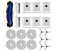 21 piezas de repuesto compatibles con ECOVACS DEEBOT Mini Robot Aspirador que incluye 1 cepillo principal, 6 cepillos laterales, 2 filtros, 6 bolsas de polvo y 6 almohadillas para fregona.