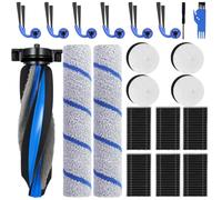 21 piezas de repuesto para ECOVACS DEEBOT X12S OmniCyclone / X12 | Incluye 1 cepillo principal, 6 filtros HEPA, 2 mopas de rodillo, 6 cepillos laterales, 4 filtros de esponja