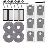 21 piezas de repuesto para Roberock Saros Z70/Z70 Ultra Vaccum Cleaner, 6 bolsas para el polvo, 6 cepillos laterales, 4 filtros, 4 toallitas, 1 cepillo de limpieza, juego de accesorios de repuesto