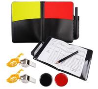 21 Piezas Kit de Tarjetas de árbitro, Tarjetas árbitro de Deportes, Juego para Fútbol con Tarjeta Roja y Amarilla, 4 Tarjeta Rojas y Amarillas, para Competiciones Profesionales, Deportes Escolares