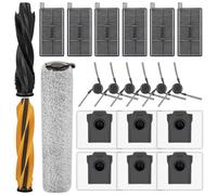 (21 piezas) Repuestos para aspiradora robot Dreame Aqua10 Ultra Roller, 2 cepillos giratorios, 1 mopa giratoria, 6 filtros HEPA, 6 bolsas para el polvo, 6 cepillos laterales y kit de accesorios.