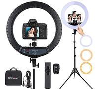 21 Pulgadas LED Ring Light con trípode, Anillo de luz Selfie con Panel táctil para Youtube Vlog Video Shooting, con Bolsa de Transporte y Mando a Distancia, CRI>97
