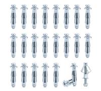 21 tacos para cavidades de metal galvanizado, M8 x 52 mm, expansión, tuercas huecas, fijaciones finas para fijaciones en placas de yeso