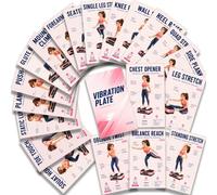21 tarjetas de entrenamiento con placa vibratoria para el hogar | 21 tarjetas de entrenamiento aptas para principiantes para plataformas de vibración. Guías para el equilibrio