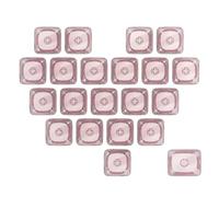 21 teclas de corazón para PC, perfil MOA, 1U 1.25U, suplementos en blanco para teclados mecánicos de juegos, perfil MOA, transparente