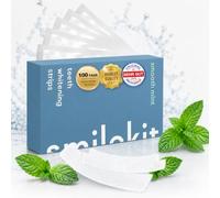 21 Tira Blanqueadora Diente,Blanqueador Dental con Menta Natural,Suave Whitening Teeth Strips,Dental Blancos Seguro para Esmalte Refresca Respiración,eliminación de manchas profundas-azul