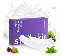 21 Tira Blanqueadora Diente,Blanqueador Dental con Sabor a uva Natural,Suave Whitening Teeth Strips, Blanqueamiento dental rápido para Esmalte Refresca Respiración,Limpia la Boca-morado