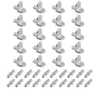 21 unidades de soportes para estantes, soporte para estante de 5 mm, soporte para estante, soporte para estante, soporte para estante, soporte para estante de armario, acero inoxidable, 2 estilos