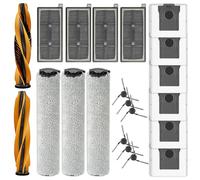 (21 unidades) Z60 Ultra repuestos compatibles con el robot aspirador Mova Z60 Ultra: 2 rodillos de cepillo, 3 rodillos de limpieza, 4 filtros HEPA, 6 bolsas para el polvo, 6 cepillos laterales, juego