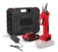 21 V - Tijeras eléctricas inalámbricas, 600 W, 40 mm, podadoras eléctricas 6500 mAh, podadoras eléctricas con baterías, para el poder, jardinería, árboles frutales y viñedos (1 batería + 1 cargador)
