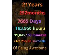 21 Years of Being Awesome: Great for Awesome 21th happy Birthday. Birthday Notebook for Man & Woman. Beautiful Birthday Gift