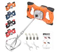 2100W Mezclador de Taladro de Hormigón Eléctrico Profesional, Mezclador de Mortero Portátil, Agitador M14 Ajustable, para Mezclar Pintura, Lechada de Cemento, Hormigón, Mortero, Forraje, etc.