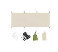 210D Fabric Windscreen 250x70cm for Camping Picnic BBQ(white（no pole）) | Protects stove flame, ensures easy ignition, stable cooking, fits gas burners, picnic essential