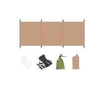 210D Fabric Windscreen 250x70cm for Camping Picnic BBQ(yellow（no pole）) | Protects stove flame, ensures easy ignition, stable cooking, fits gas burners, picnic essential