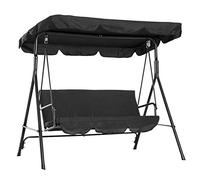 210D Oxford Cloth Swing Cover Columpio Sombrilla Cubierta Doble personas para columpio de jardín para balcón familiar(black)
