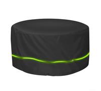 210D Oxford - Funda impermeable para muebles con tira de seguridad fluorescente, diseño resistente al desgarro y al viento, se adapta a mesas redondas al aire libre, mesas largas, bancos y sillas (190