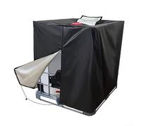 210D Oxford IBC Cubierta del tanque de agua, con cremallera frontal Cubierta de contenedor de protección al aire libre 1000L Negro