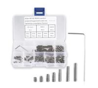 212Pcs Tornillo de cabeza Allen, acero inoxidable 304 M3 x 3 mm M3 x 4 mm M3 x 5 mm M3 x 6 mm M3 x 8 mm M3 x 10 mm M3 x 12 mm Tornillo de cabeza hexagonal interna