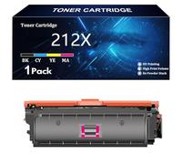 212X 212A Cartuchos Tóner (con Chip) Compatible para HP 212X 212A W2120A W2120X Tóner para HP Color LaserJet M555dn M554dn M555x M554 M555 MFP M578 M578dn M578f M578c Impresora,M-1 Pack