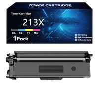 213X Cartucho de Tóner de Repuesto para HP 213X W2130X W2131X W2132X W2133X para HP Color LaserJet Enterprise 5700dn 5800dn 6700dn 6701dn 6800dn 6801dn Impresoras con Chip,BK-1 Pack