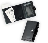 2142 Slim Wallet, Piel de vacuno negra, S