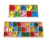 216 PCS letras de madera y números, Colorido letras mayúsculas de madera, números de alfabeto para niños para manualidades DIY boda decoración de arte de pared