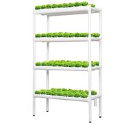 216 Sites - Kit de cultivo hidropónico de 4 capas y 24 tubos para verduras, frutas y hierbas, sistema de cultivo completo con bomba de agua para jardinería interior