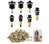 217 Piezas Remaches Roscados Remachadora Manual de Cabezales Kit, Contiene 210 Tuercas, M3, M4, M5, M6, M8, M10, M12, Remachadora de Tuercas Accessori, Juego de Cabezales para Remachar a Mano