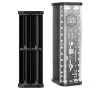 21700 Batería Power Bank Case Featuring 22.5W Output, Dual Charging Puts, PD20W Support and LED Display (negro)