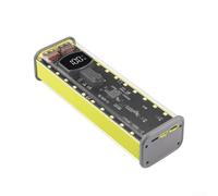 21700 Batería Power Bank Shell con salida de 22.5W Puertos de salida dual PD 20W Carga y pantalla LED para estado de energía (naranja actualizado)