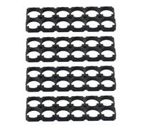 21700 - Soporte de batería 2x6 para paquetes de baterías DIY - Soporte de marco de plástico con diseño antivibración, material ABS + PC, negro (4 unidades)