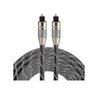 (218)Pt 3m Od6.0mm Cabezal de metal chapado en oro Línea de red tejida Toslink macho a macho Audio óptico