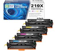 219X Toner Compatible con HP 219A 219X para Color LaserJet Pro MFP 3302FDW 3302SDW 3302FDN 3302FDNG 3302FDWG 3302SDWG 3202DN 3202DW, Negro Cian Magenta Amarillo
