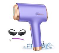 21J Depiladora Laser Función de Enfriamiento por Hielo, 3 en 1 Depiladora Luz Pulsada con 600-1200 NM de Luz Roja, Sensor Inteligente, 9 Niveles de Energía para Bikini, Axilas, Cara, Cuerpo