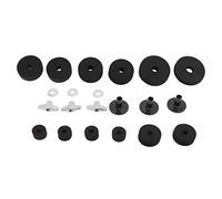 21pcs Drum Cymbal Pad, Kit de Juego sin Deslizamiento para Mejorar la Calidad de Sonido Instalación Confiable para Accesorios de Batería (Negro)