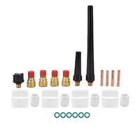 21pcs Kit de antorcha de soldadura TIG Collets Copas de vidrio para WP9 20 25 300A