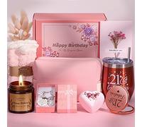 21st Birthday Gifts for Her, Personalised Birthday Hampers for Women Turning 21, Funny 21 Year Old Pamper Gift Basket for Girls, Best Friend, Sister, Daughter, Niece, Lady 21 Birthday Presents Ideas