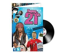 21st Birthday Gifts For Men and For Women - Happy 21st Birthday Card and Chart Hits CD
