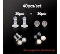 21uds/40uds Almohadillas de Silicona para Aros - Anti-Piercing, Cobertura Total, Adecuados para Fabricación de Joyas, Materiales para Hacer Joyas | Aros Transparentes | Material de Silicona