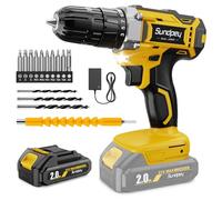 21V Taladro Atornillador Bateria 2000mAh - 45Nm Max Destornillador Electrico Inalámbrico, Apto para Baterías Makita, Atornillador Electrico con 25+1 Ajustes, 2 Velocidad, Luz LED, para Hogar Bricolaje