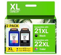 21XL 22XL Cartuchos de Tinta para HP 21 XL HP 22 XL Negro y Color Tinta
