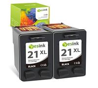 21XL Cartucho de Repuesto para Cartucho HP 21 Cartucho Tinta HP 21 Cartucho HP 21 Compatible con HP PSC 1410, HP Deskjet F2280 F4180 (2 Black)