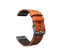 22 26 Mm Ajuste For Correa De Cuero For Garmin 5Plus 6Pro 7Pro Correa De Pulsera De Liberación Rápida Correa De Reloj Deportivo Fenix7XPro 5XPlus 6XPro Pulseraacele(Brown-black buckle,26mm)