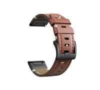 22 26 Mm Ajuste For Correa De Cuero For Garmin 5Plus 6Pro 7Pro Correa De Pulsera De Liberación Rápida Correa De Reloj Deportivo Fenix7XPro 5XPlus 6XPro Pulseraacele(Brown2-black buckle,22mm)