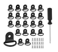 22 anillos de montaje en D de acero inoxidable, con tornillos con carga de 100 kg, para remolques, camiones, mecánicos, camping, botas en D, ganchos (22 unidades D)