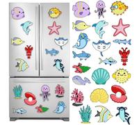 22 Animales Marinos Imanes Nevera Silicona Imanes Nevera Niños Decorativos 3D Conimanes Nevera Bebe Ideales para Neveras Pizarras Blancas, Aulas etc