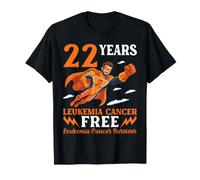 22 Años Naranja Leucemia Cáncer Libre Superhéroe Niño Superviviente Camiseta