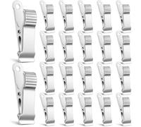 22 clips de cocodrilo, clips de metal pequeños, clip de cocodrilo de acero inoxidable para manualidades, mini abrazaderas de telón de fondo para luces colgantes de papel de oficina
